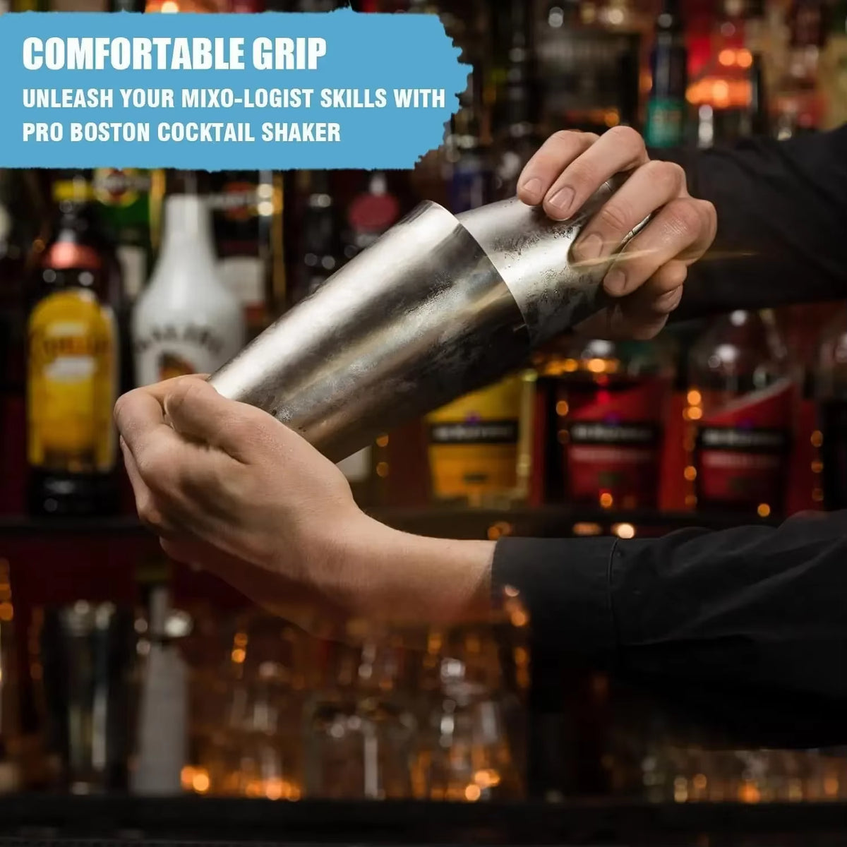 Cocktail Shaker Set, Stainless Steel Boston Shaker Bar Kit – image 5