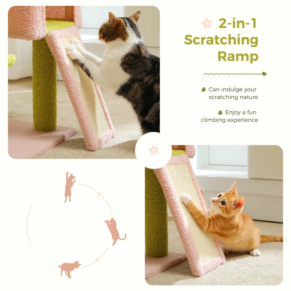 Flower Cat Tree – Multi-Level Cat Tower with Sisal Posts – image 5