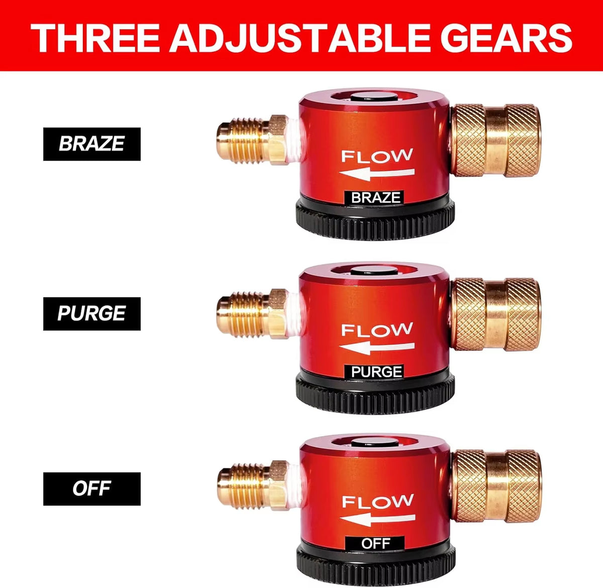 Nitrogen Purge Regulator for HVAC Brazing, 1/4 in Hose Fit