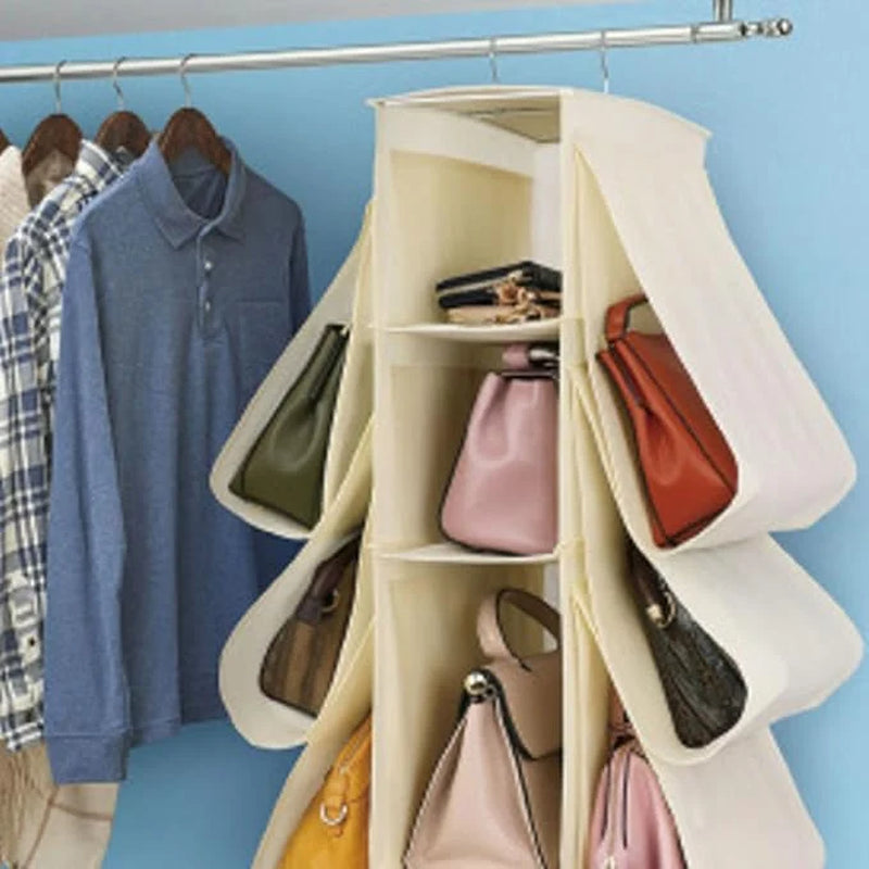 Hanging Purse Organizer – Closet Handbag Storage with Pockets – image 5