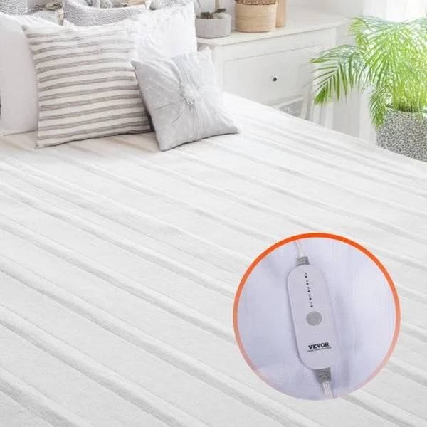Heated Mattress Pad Queen 60x80 in, Dual Zone 5 Heat Settings