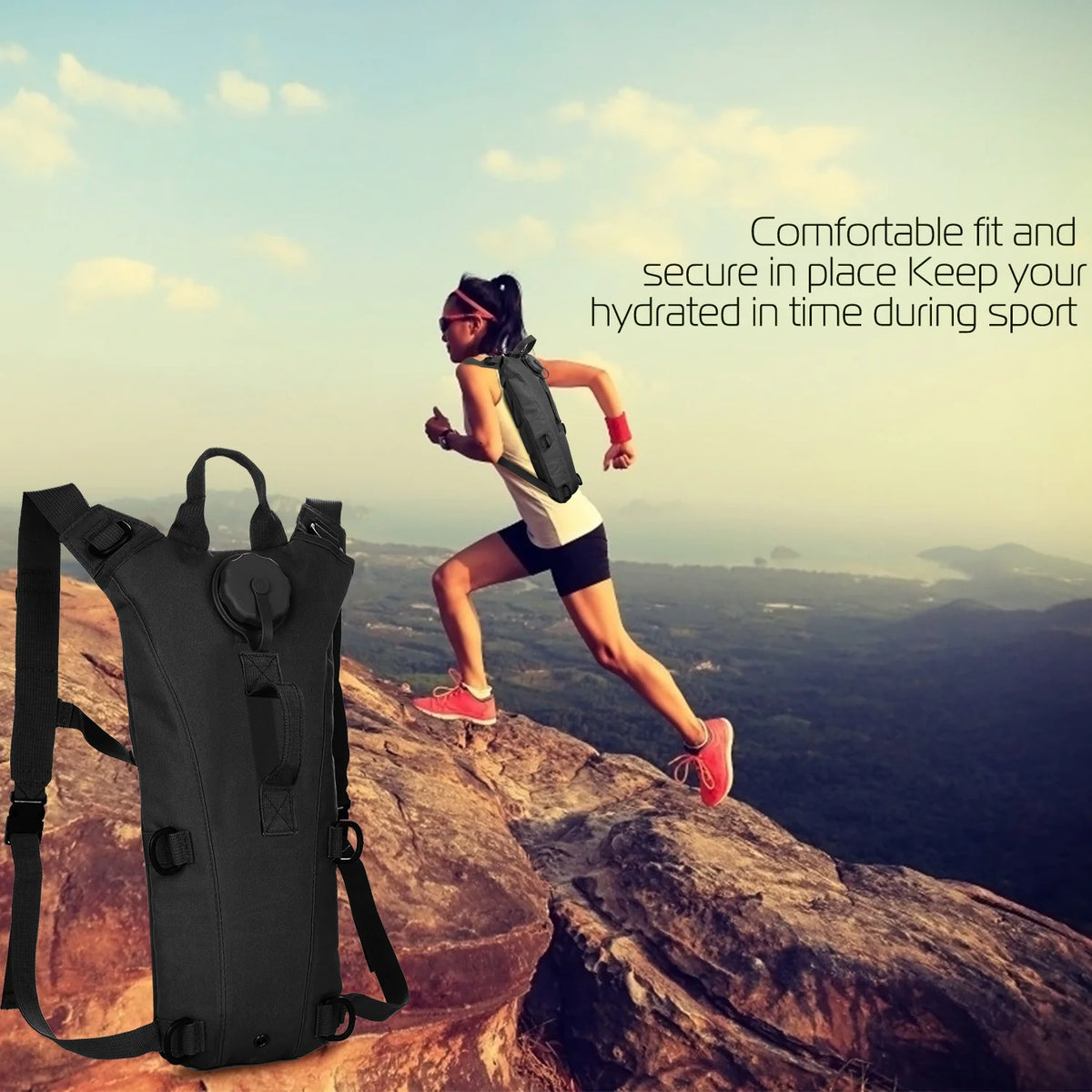 Hydration Pack 3L, Cycling Water Backpack with Bladder