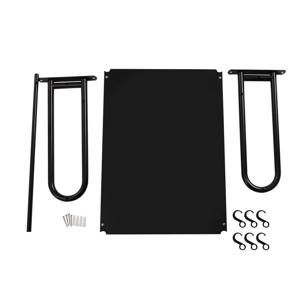 Wall Mount Microwave Shelf, Heavy Duty Steel Kitchen Shelf with 6 Hooks – image 6