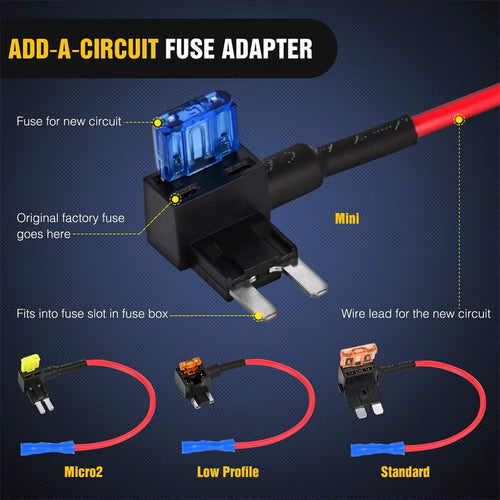 Add-a-Circuit Fuse Tap Kit – 4 Fuse Types, 12V/24V – image 2