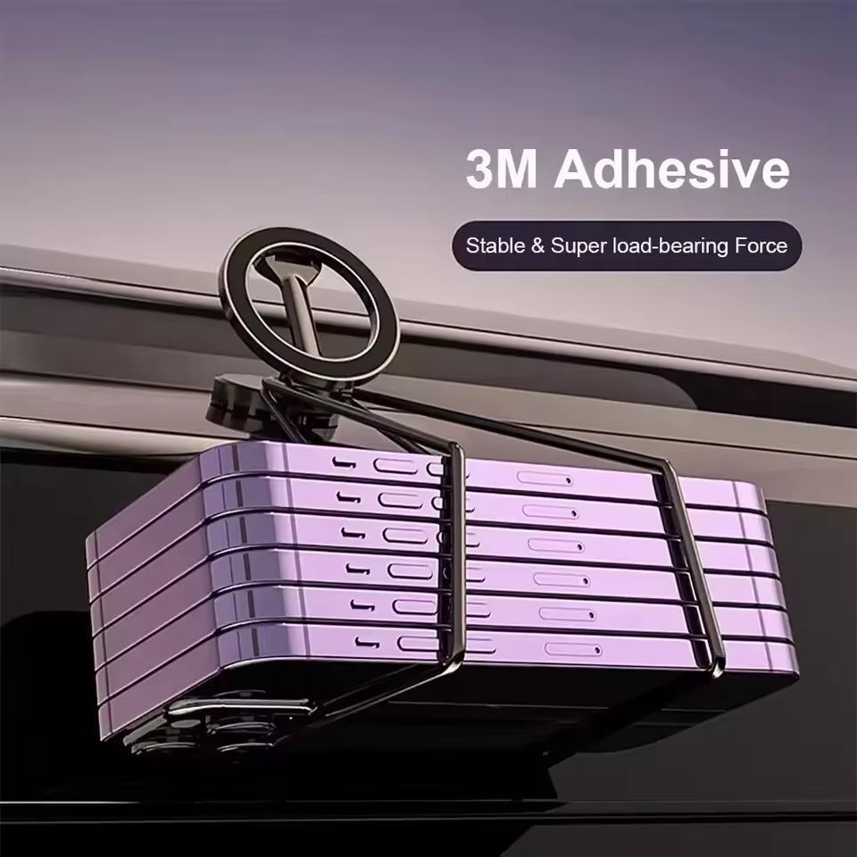 Magnetic Car Phone Holder - Foldable Dashboard & Desk Phone Mount Stand
