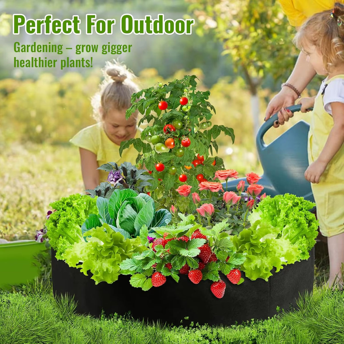 Fabric Grow Bag, Round Raised Garden Bed Planter – image 4