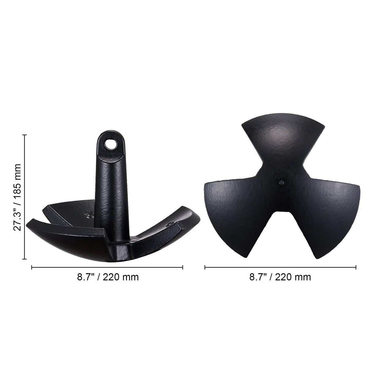 30 lb Vinyl-Coated Cast Iron River Anchor for Boats – image 8