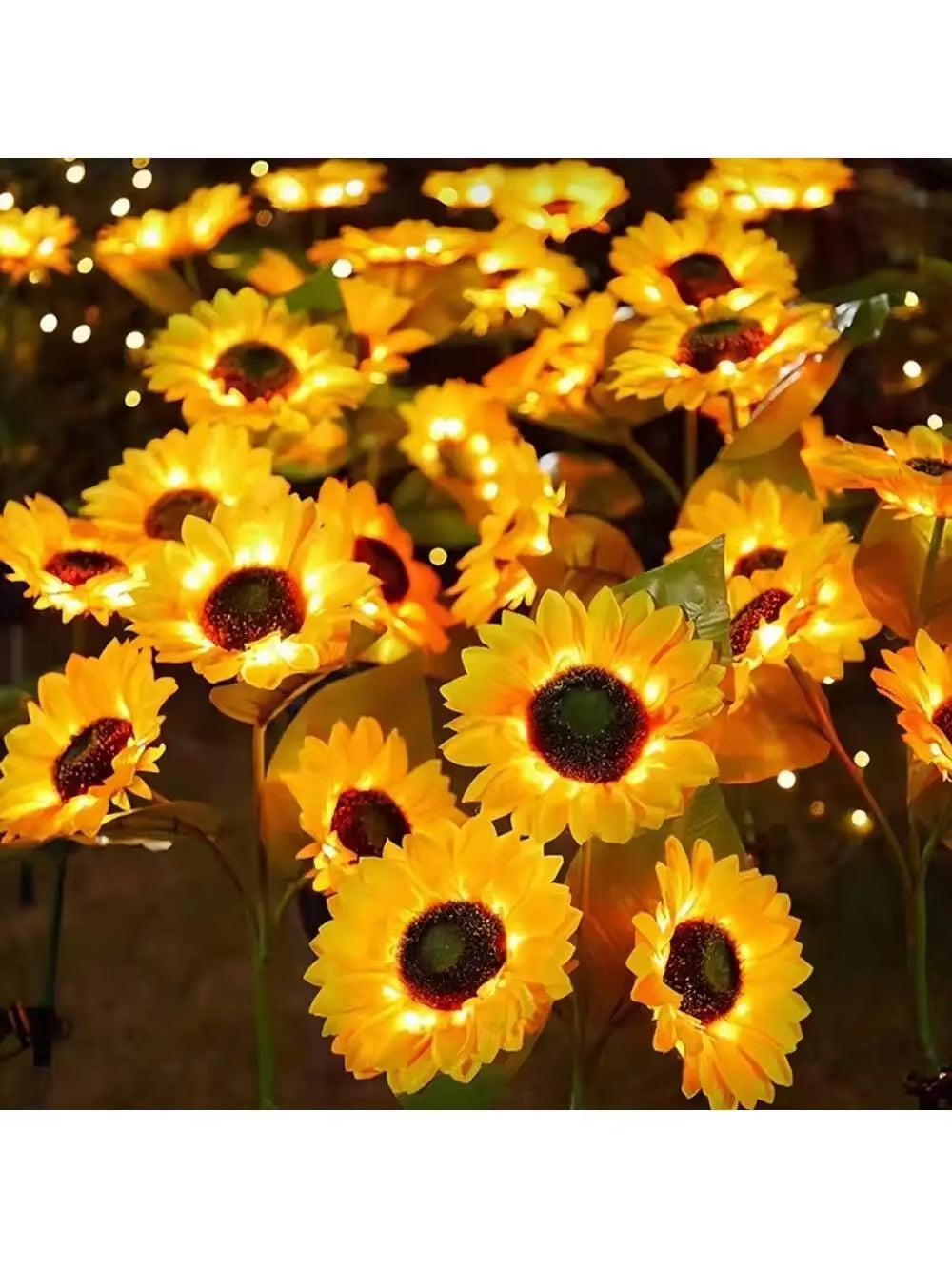 Solar Sunflower Garden Light - Waterproof LED Stake Light for Lawn & Pathway