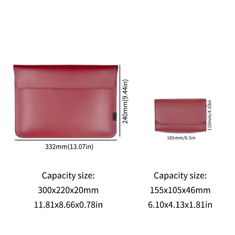 Laptop Sleeve 13 Inch - PU Leather Case with Magnetic Closure – image 3