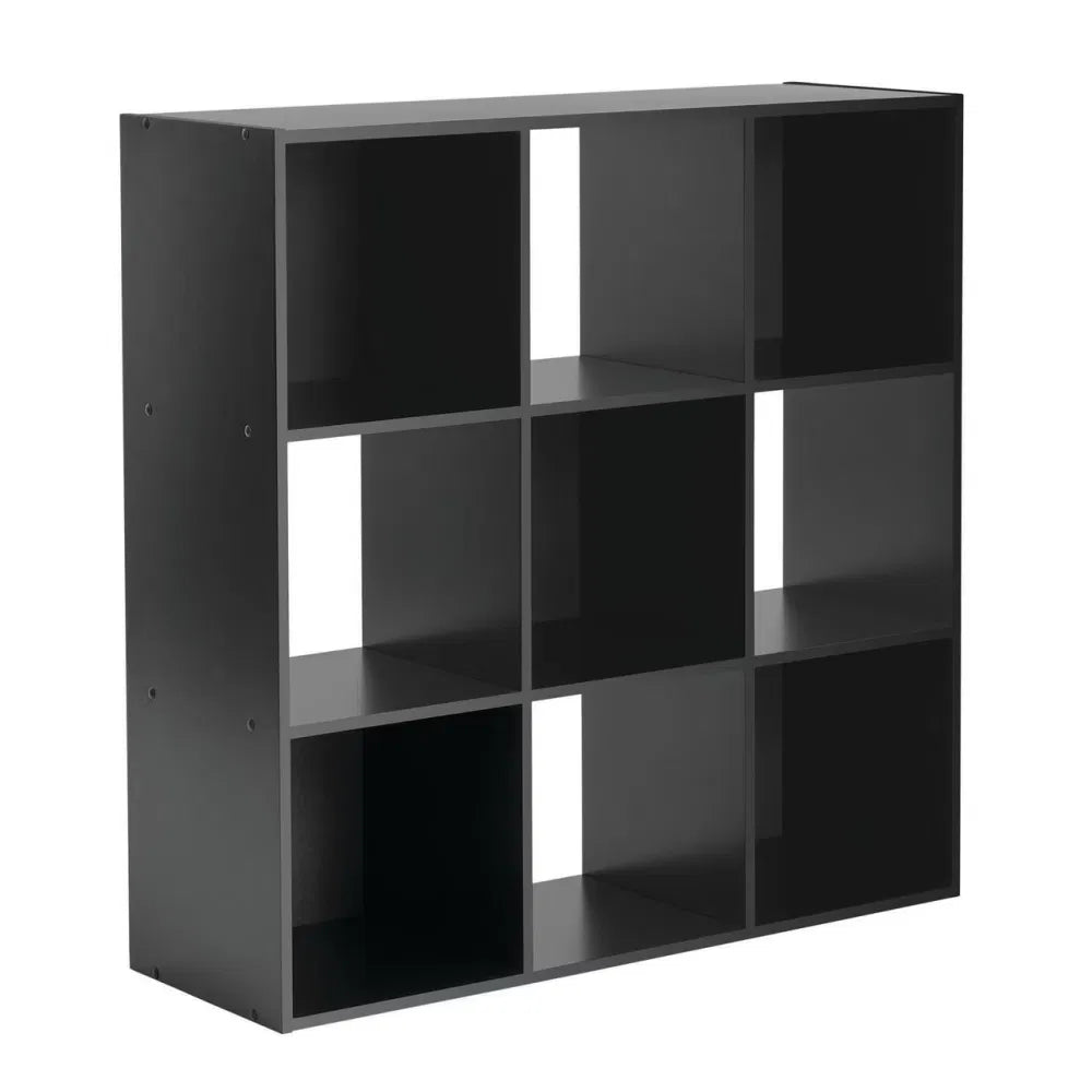 Cube Storage Organizer, 9-Cube Bookcase, Black – image 4
