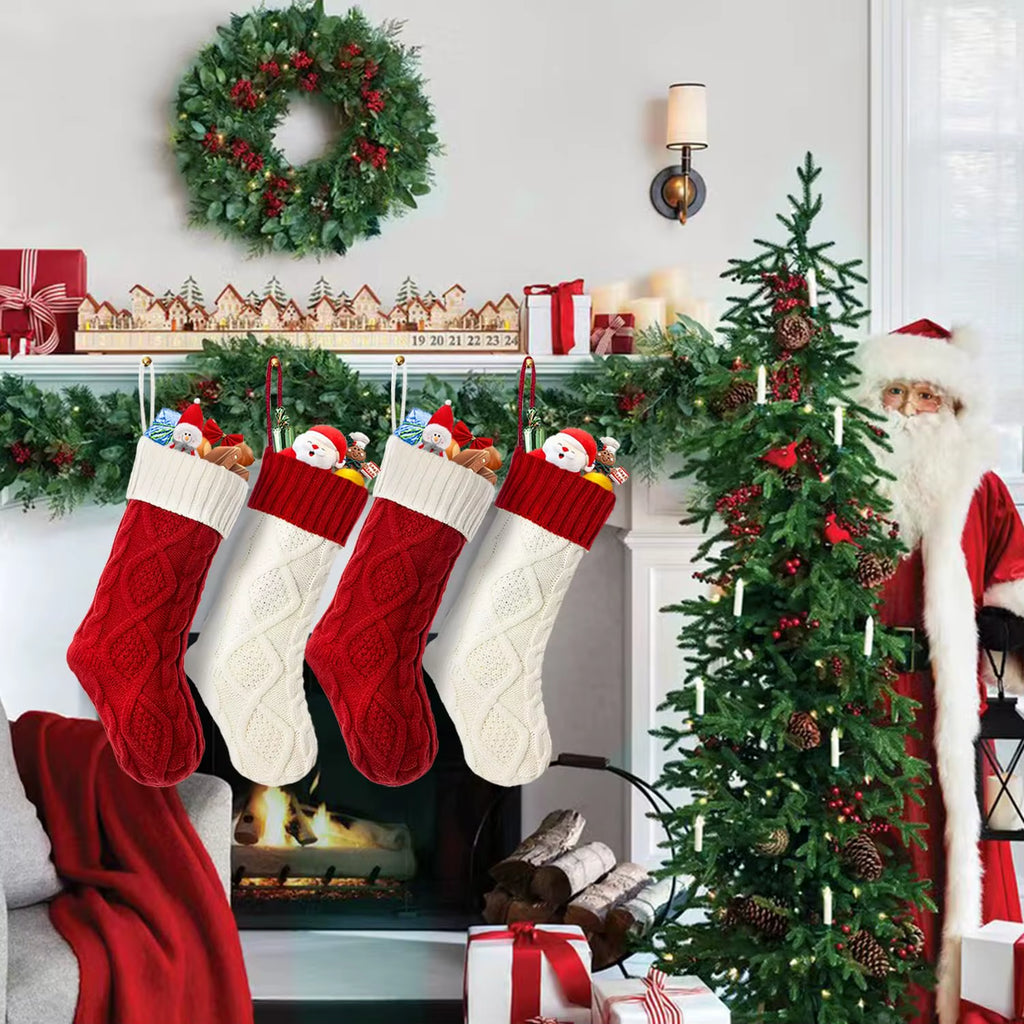 Knitted Christmas Stocking - Large 18 Inch Hanging Stocking – image 4