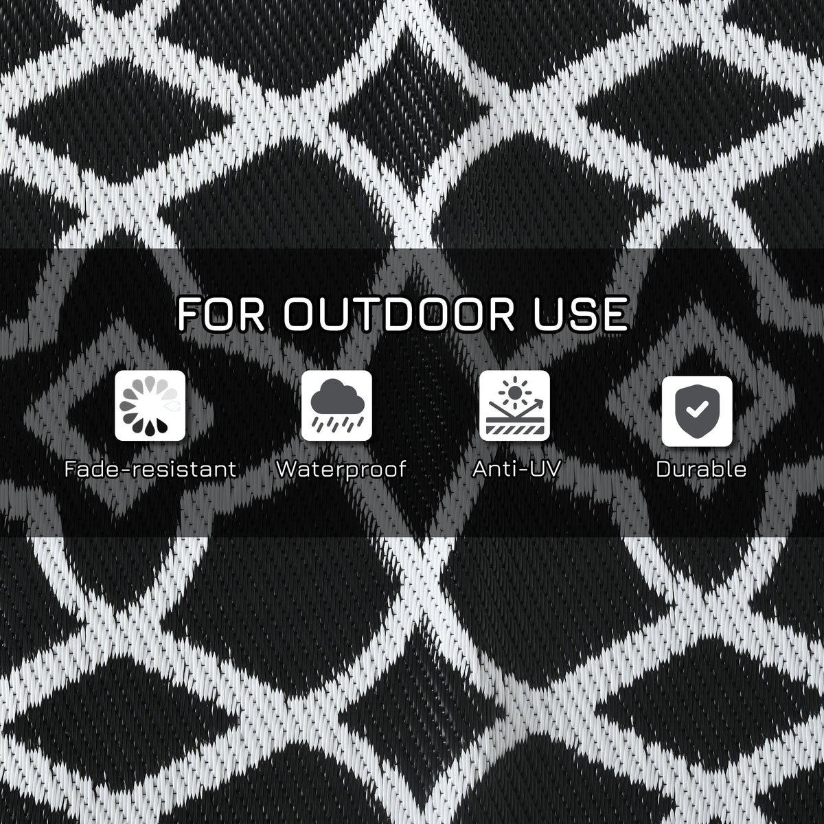 RV Outdoor Rug 9 x 18 ft, Reversible Camping Mat with Carry Bag – image 6