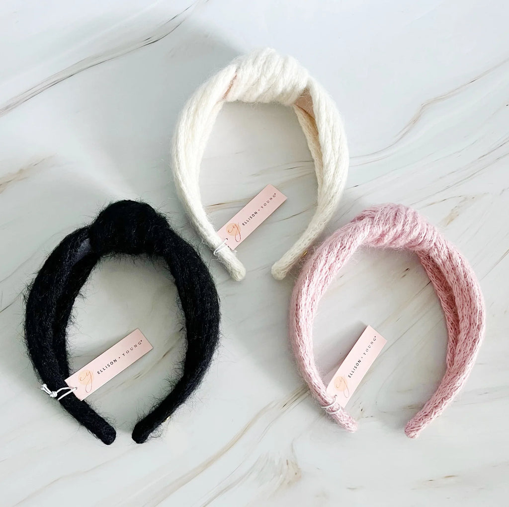 Knit Headband – Cable Knit Knotted Hair Band – image 7