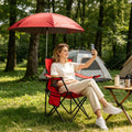 Camping Chair with Umbrella, Folding Outdoor Chair with Cup Holder