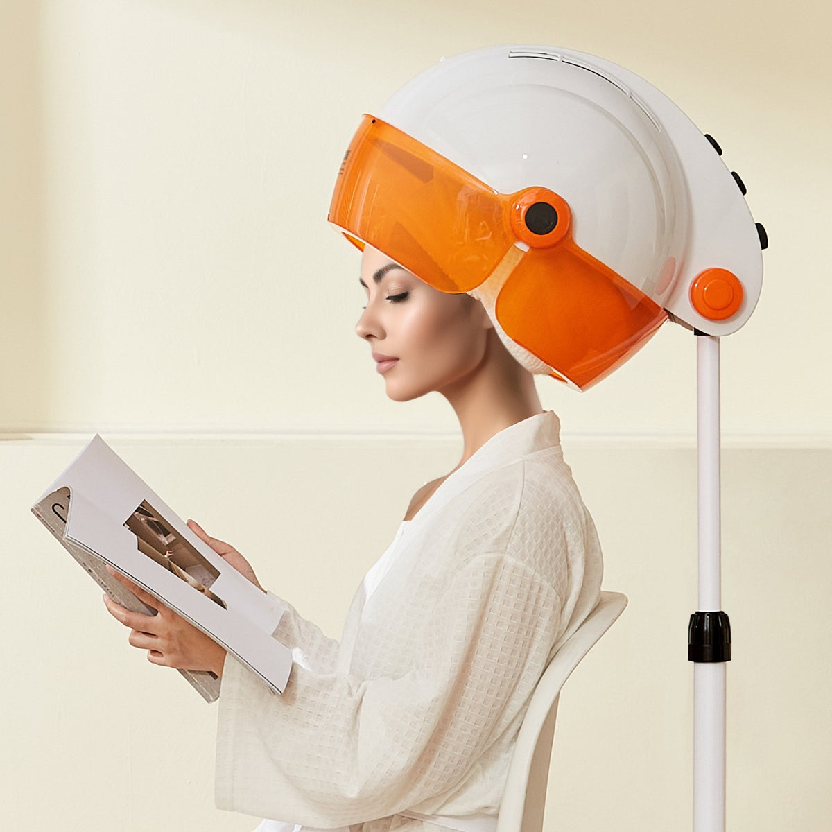 Professional Hooded Hair Dryer 1875W with Timer and Rolling Stand – image 4