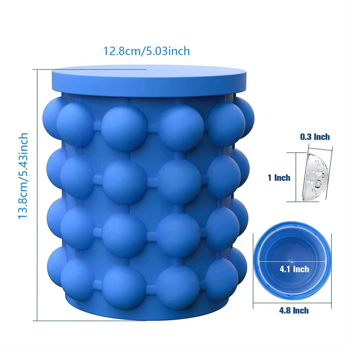 Silicone Ice Cube Bucket – Ice Mold & Drink Cooler – image 5