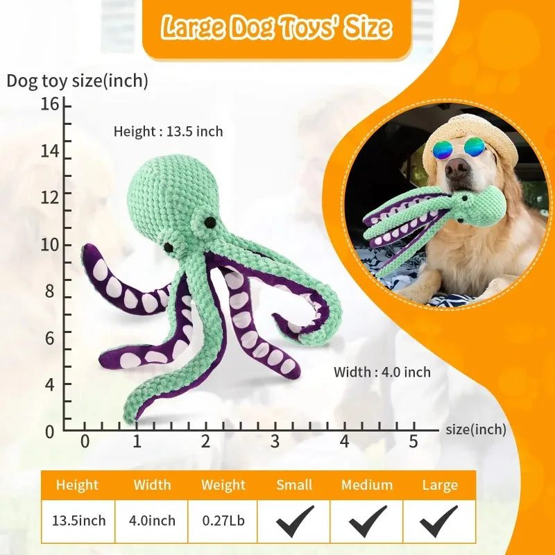 Squeaky Octopus Chew Toy for Dogs – image 5