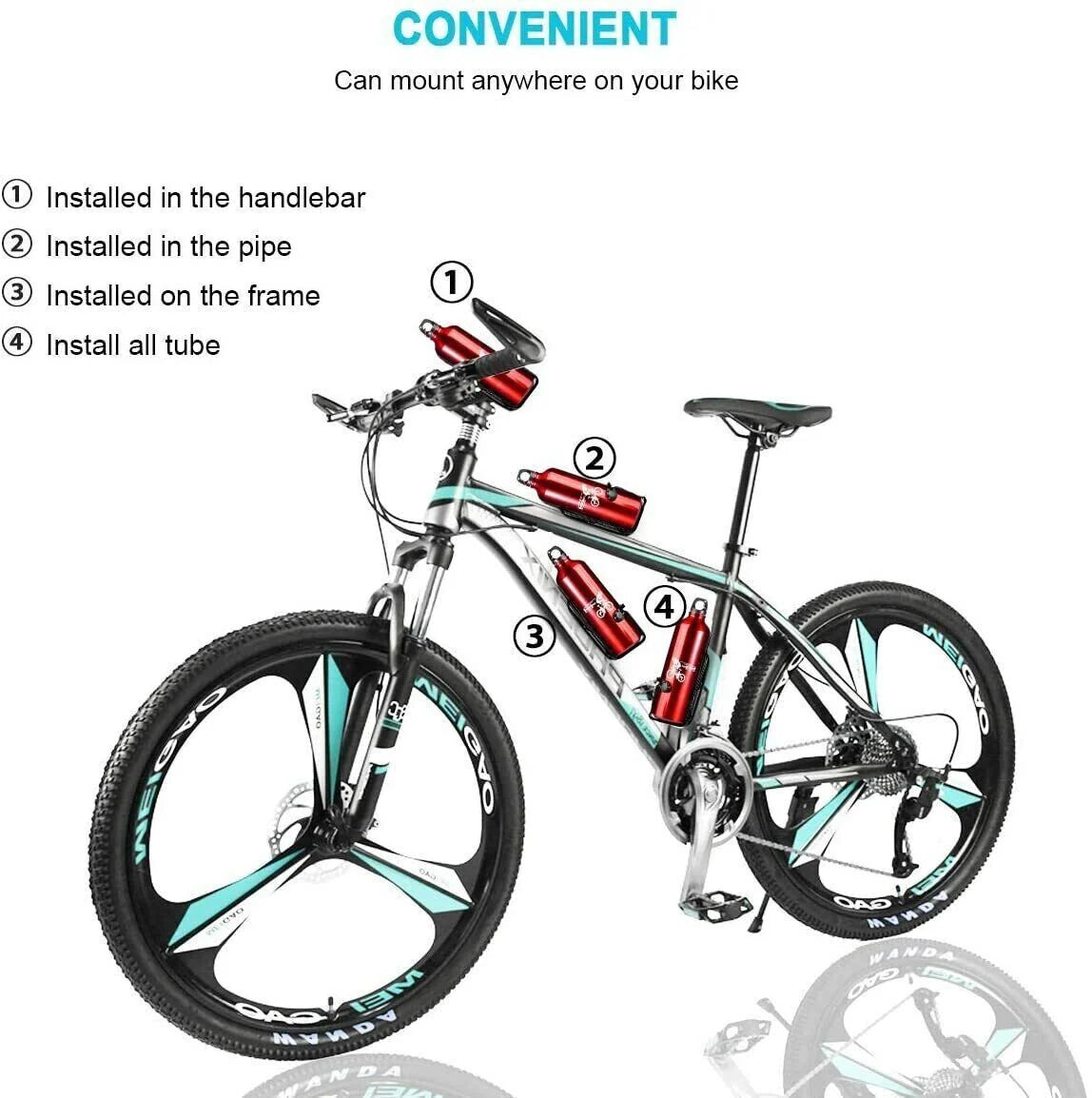 Bike Water Bottle Cage 2-Pack, Lightweight Aluminum Alloy – image 3