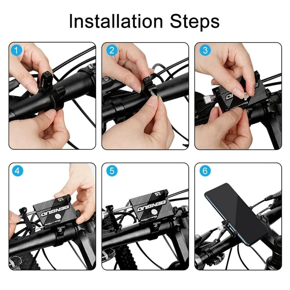 Bike Phone Mount, Aluminum Handlebar Holder for 3.5–6.8 in Phones – image 8