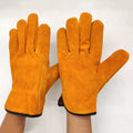 Cowhide Leather Work Gloves for Farm, Garage and Driving