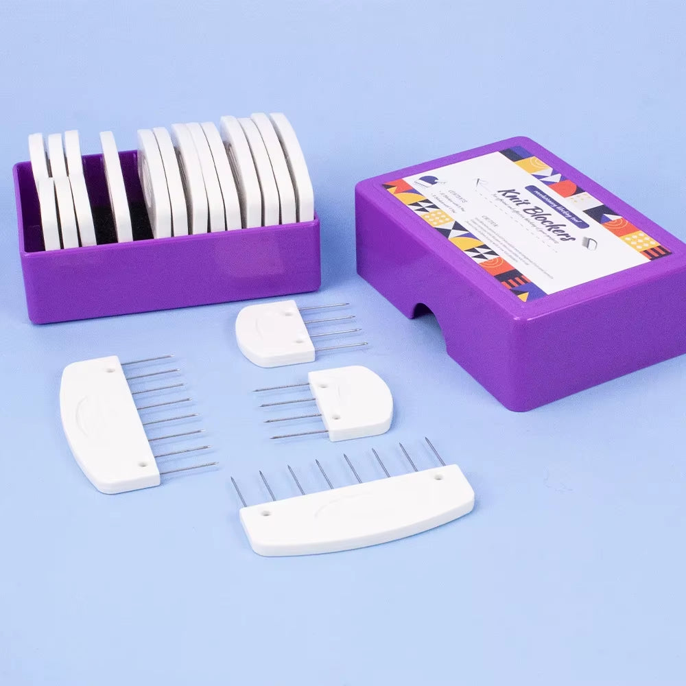 Knit Blockers Set, 20 Pc Stainless Pin Blocking Combs – image 2