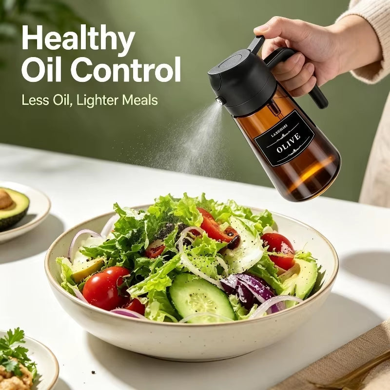 Olive Oil Sprayer & Dispenser 2-in-1 - 16oz Glass Bottle – image 5
