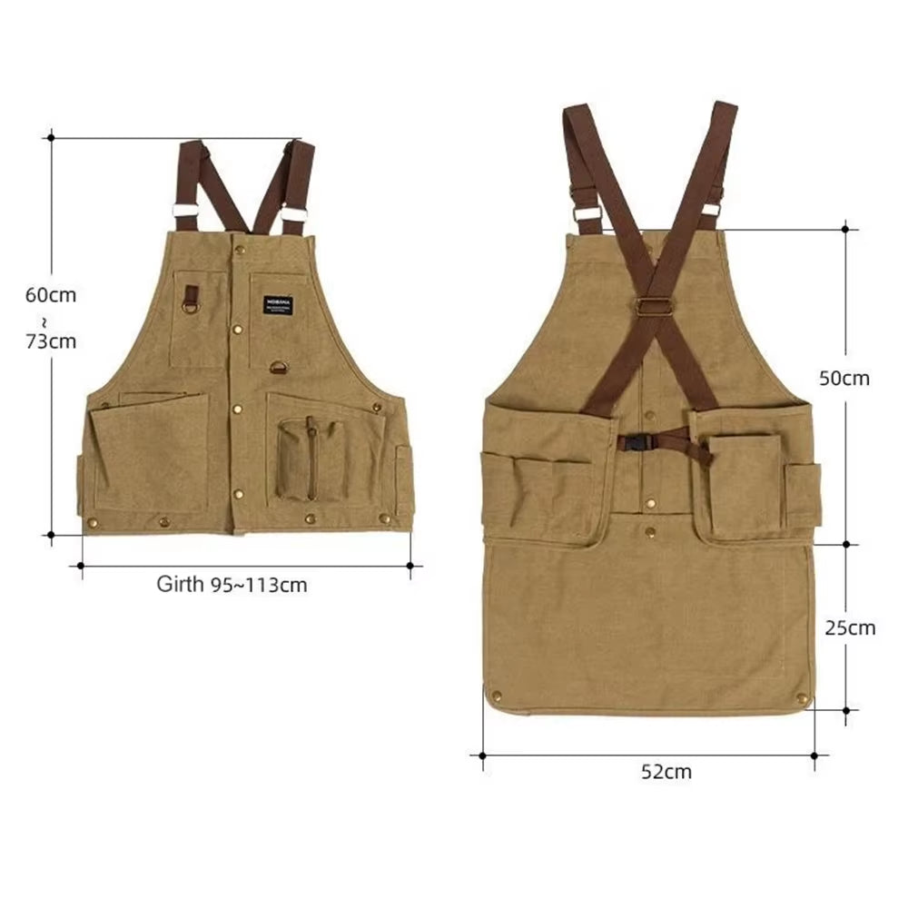 Workwear Apron Vest Unisex 2-in-1 Detachable Tool Apron – image 7
