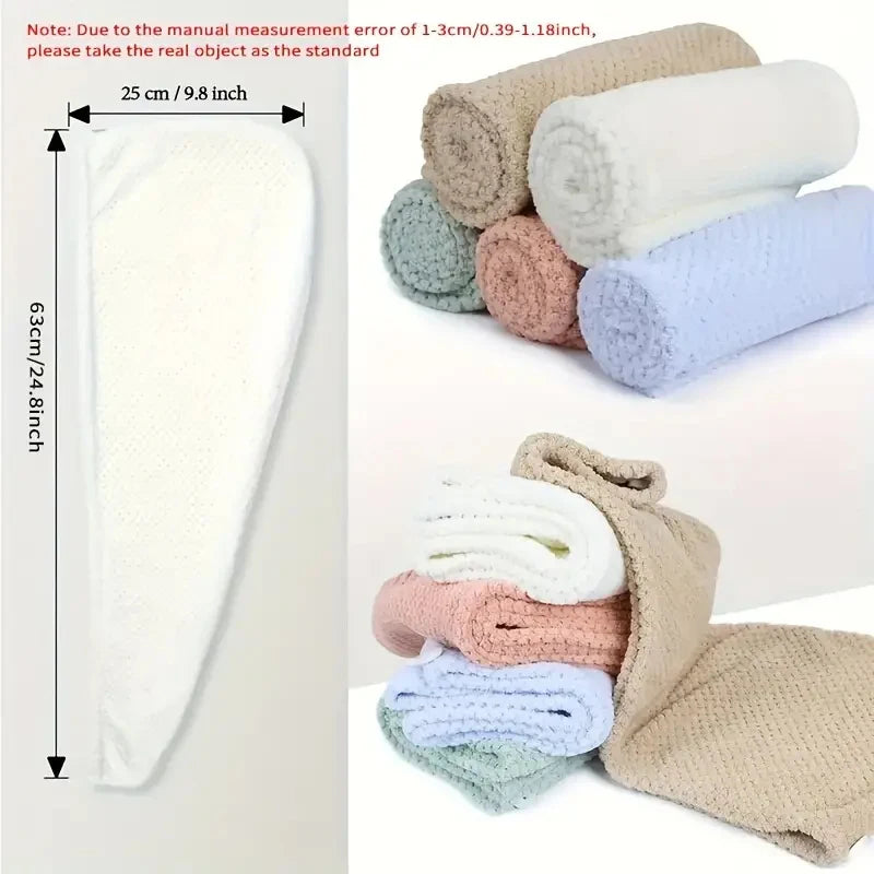 Hair Towel Wrap 3-Pack Microfiber Quick Dry Turban – image 7