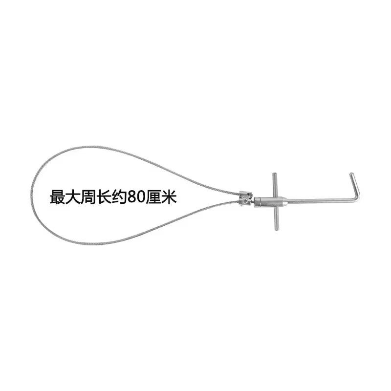 Farm Hog Snare Holder, Stainless Cable Pig Catcher with T-Handle – image 4