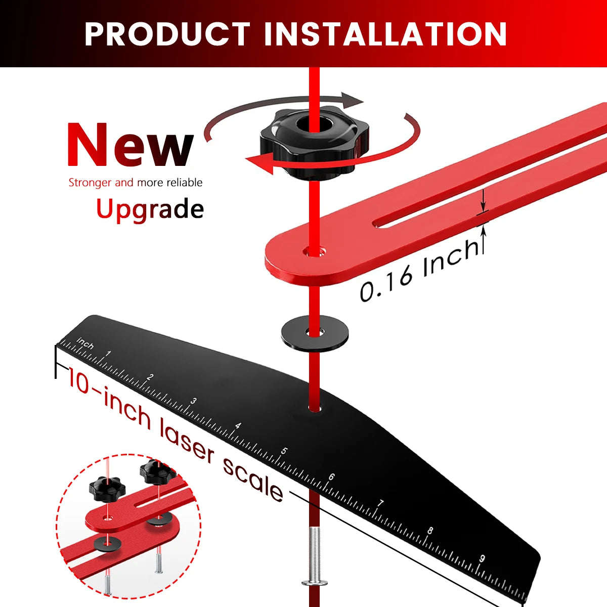 Construction Stair Tread Template Tool - Adjustable 10-60 in Aluminum Jig – image 3