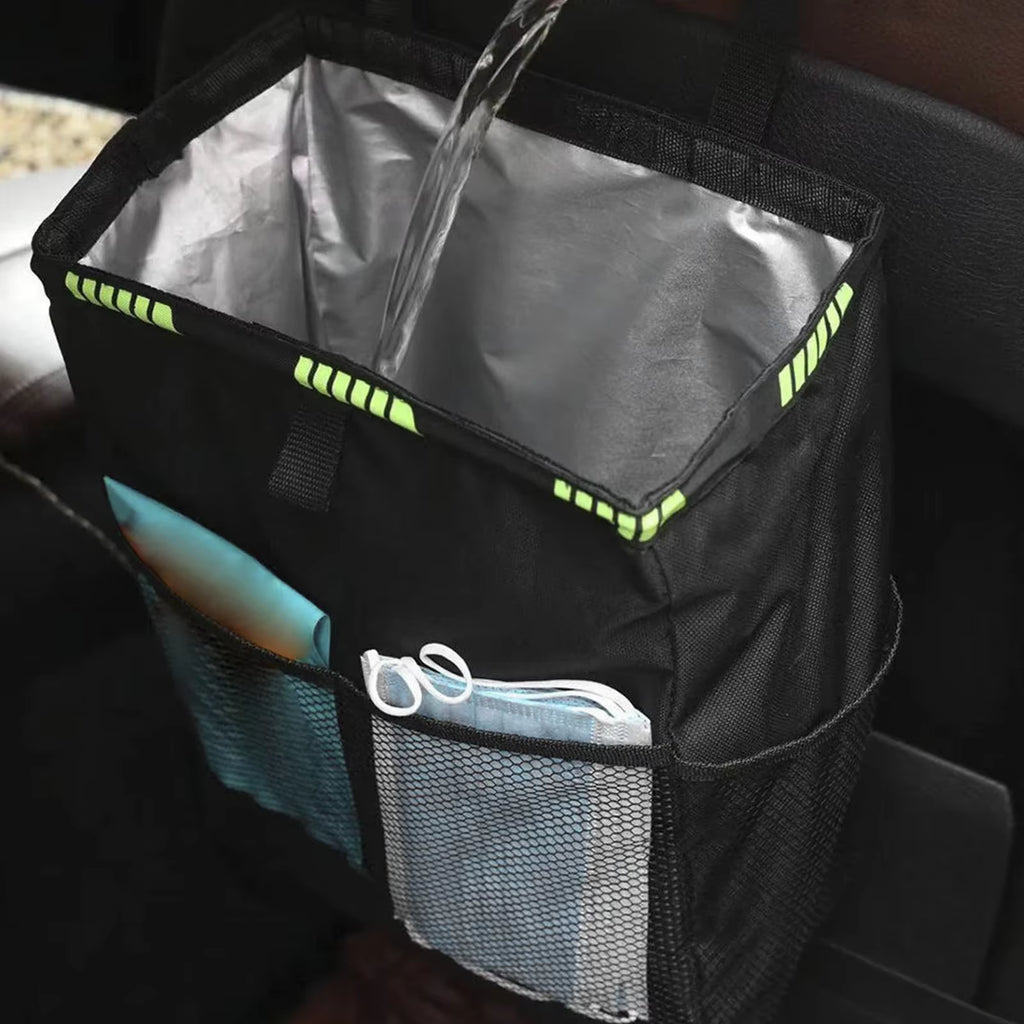 Foldable Car Trash Can - Waterproof Large Capacity Hanging Garbage Bin