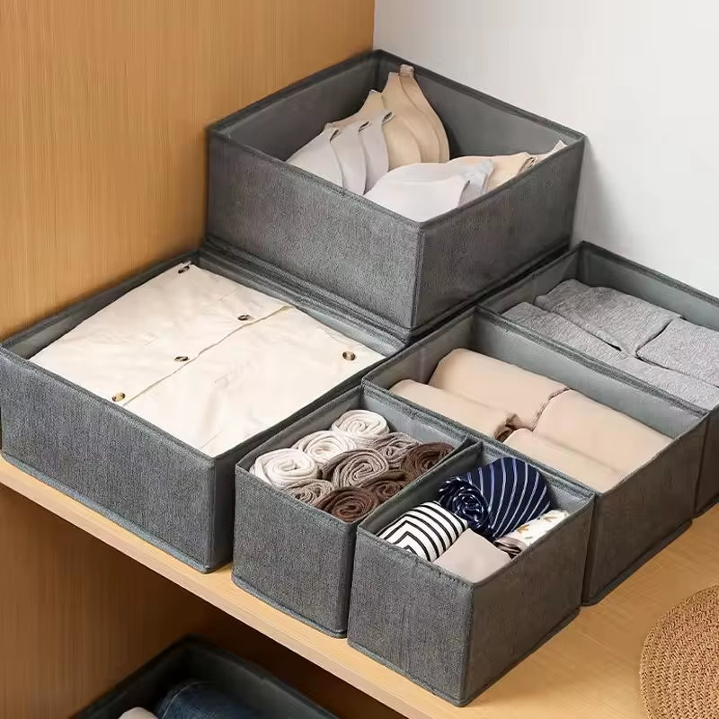 Clothes Storage Boxes – 3-Piece Foldable Drawer Organizers – image 6