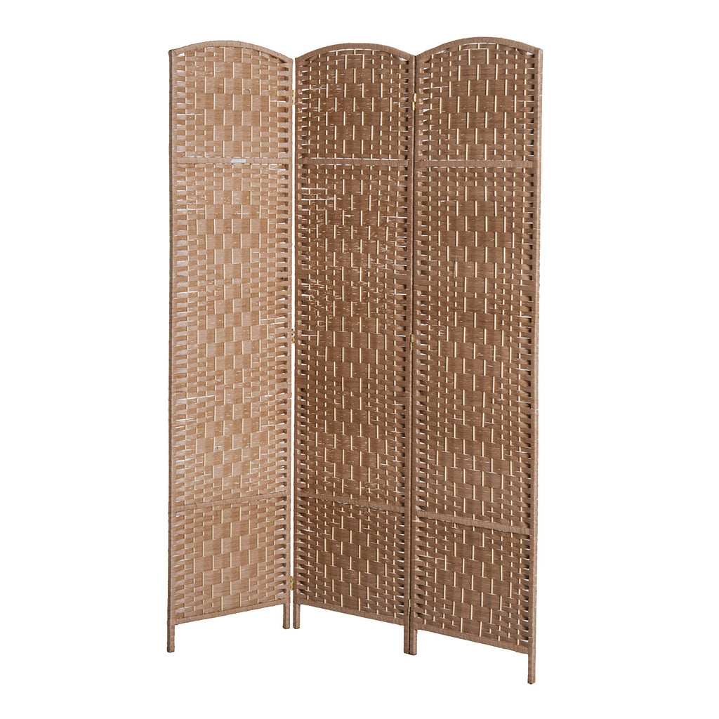6 Ft Wicker Weave 3-Panel Folding Privacy Screen – image 1