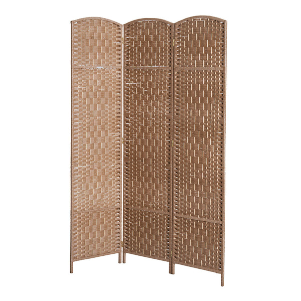 6 Ft Wicker Weave 3-Panel Folding Privacy Screen – image 1