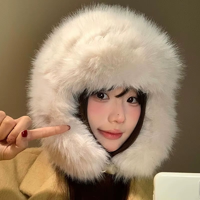 Faux Fur Trapper Hat with Earflaps for Winter