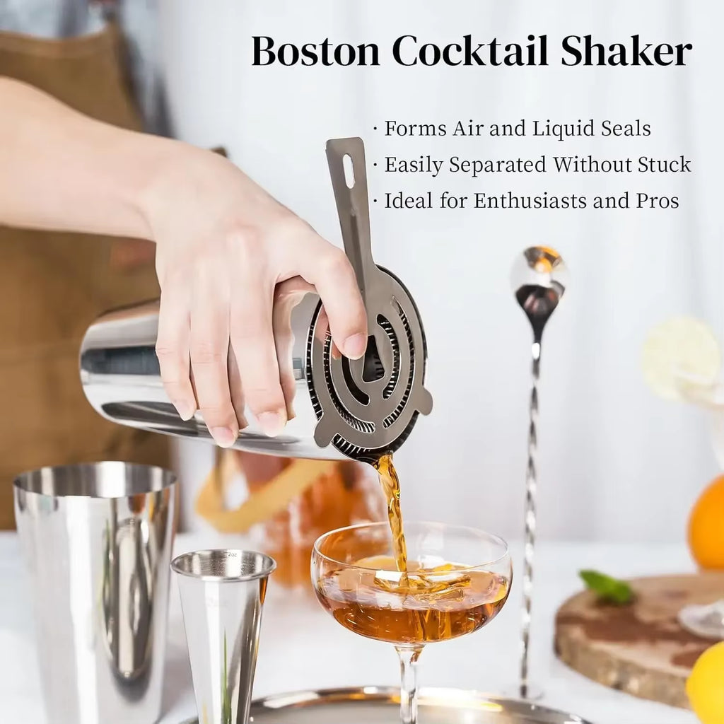 Cocktail Shaker Set, Stainless Steel Boston Shaker Bar Kit – image 3