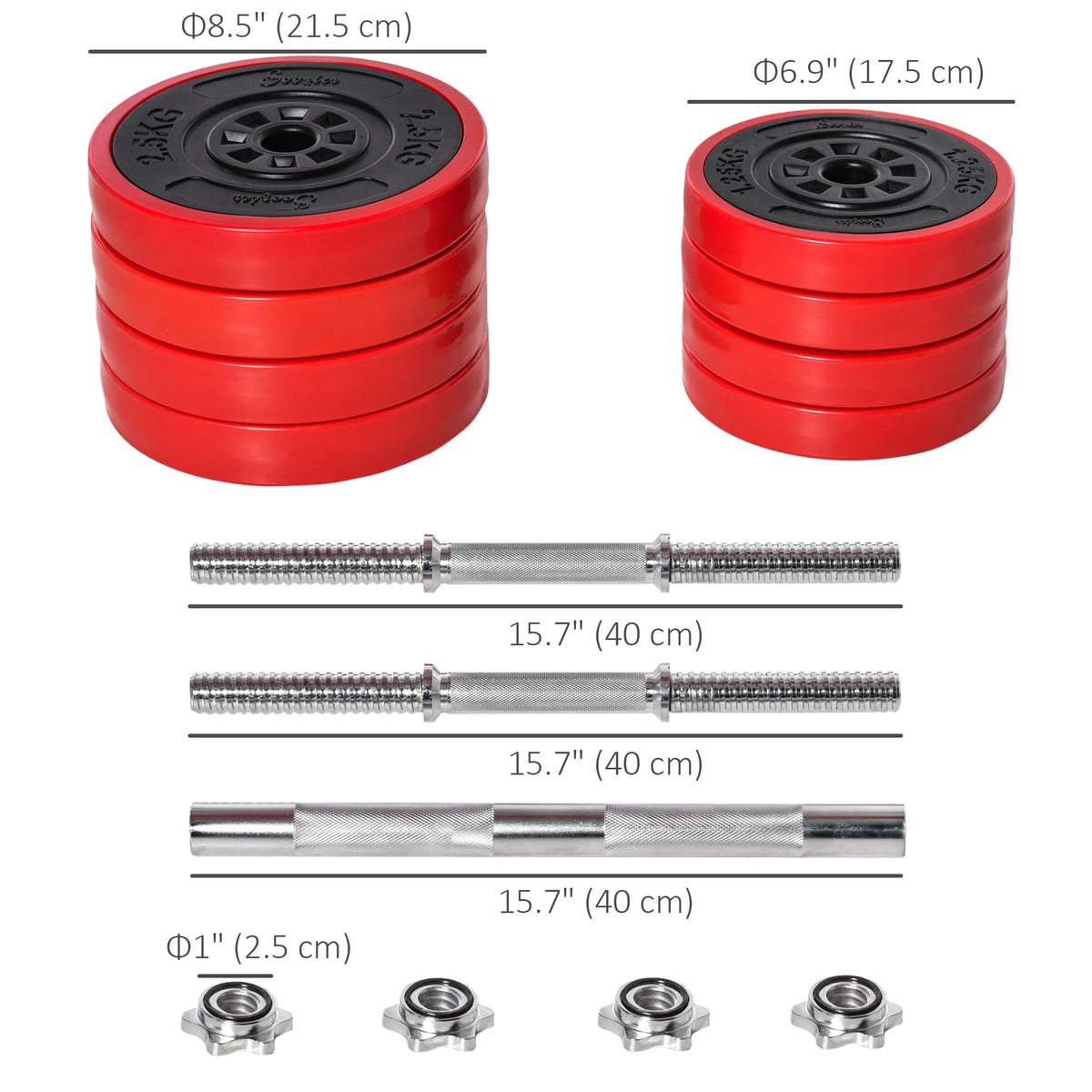Adjustable Dumbbell Barbell Set – 44 lb 2-in-1 Home Gym Weights – image 3