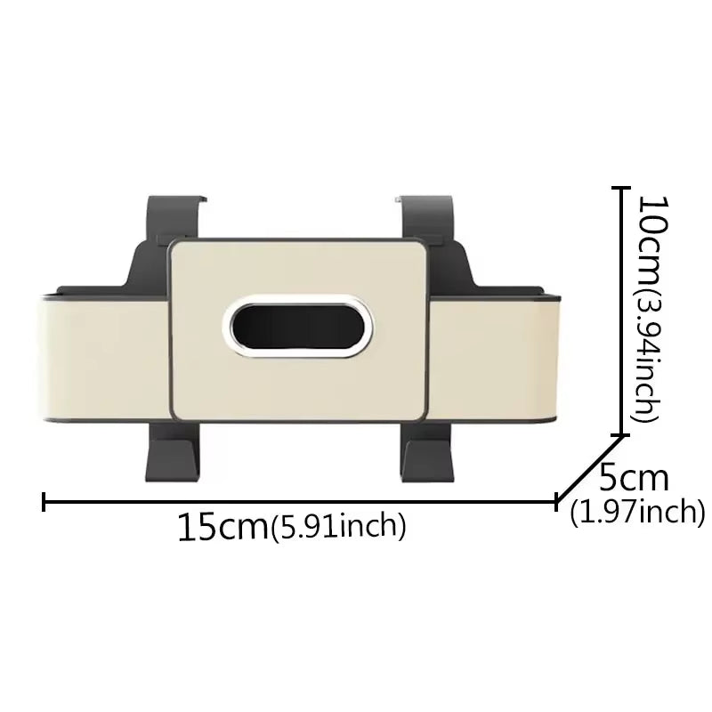 Car Seat Back Storage Box with Tissue Holder and Cup Holder – image 10