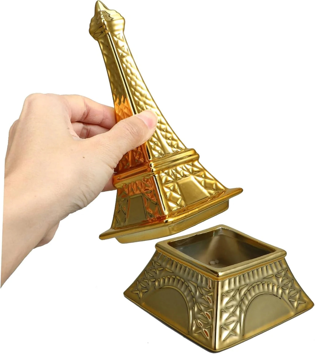 Pyramid Jewelry Box, Golden Ceramic Trinket Holder for Rings – image 8