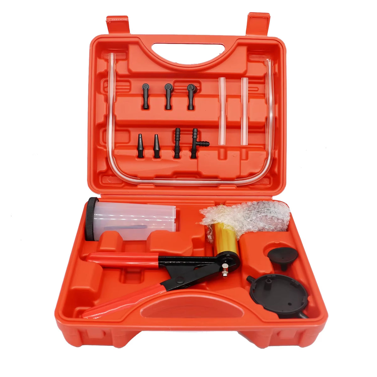 Hand Vacuum Pump Brake Bleeder Kit with Gauge and Adapters