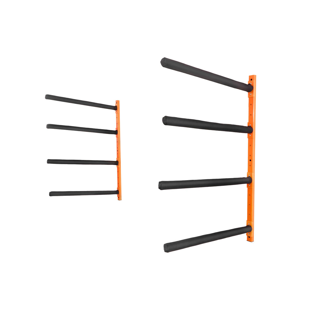 Wall Mount Kayak Storage Rack for 4 Boats, 400 Lb Padded Arms