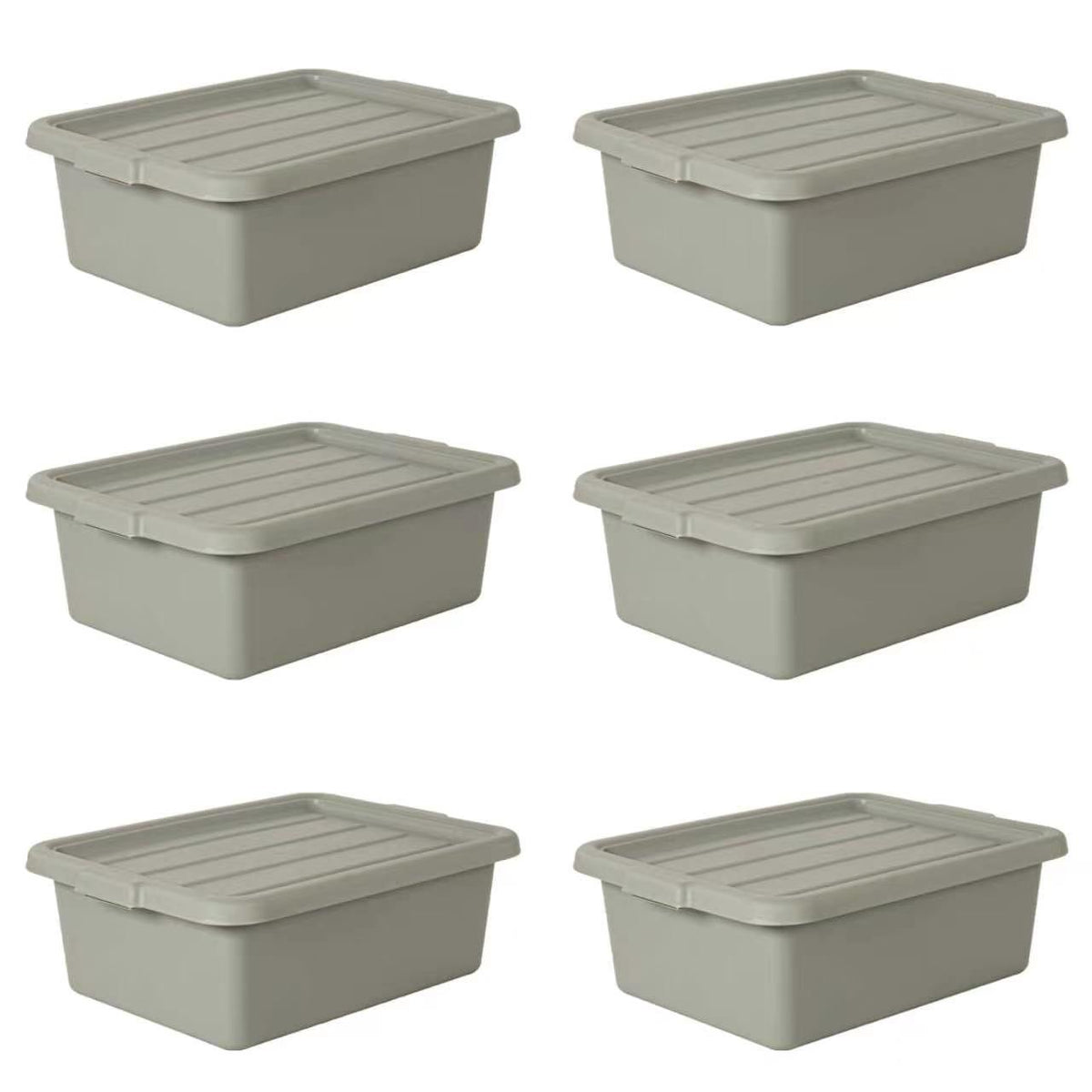 Meat Lugs with Lids 6-Pack, 9 Gallon Food Grade Bus Tubs – image 1