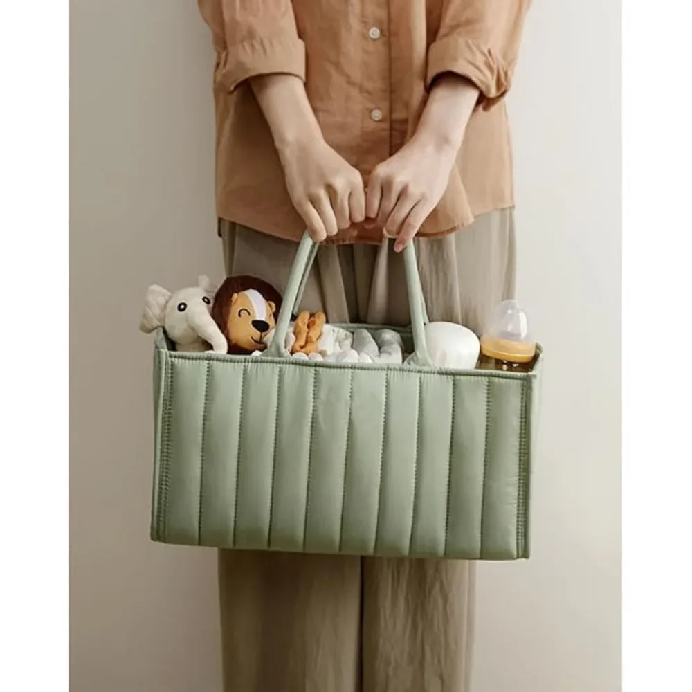 Light Green Diaper Caddy Tote for Changing Table and Car – image 7