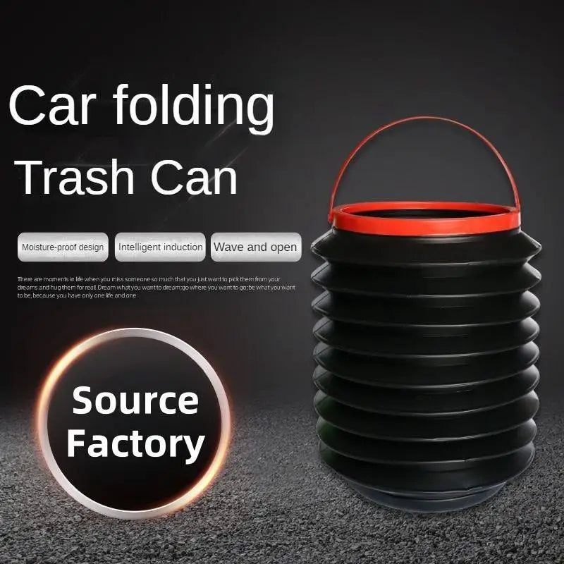 Foldable Hanging Car Trash Can & Umbrella Storage Bucket