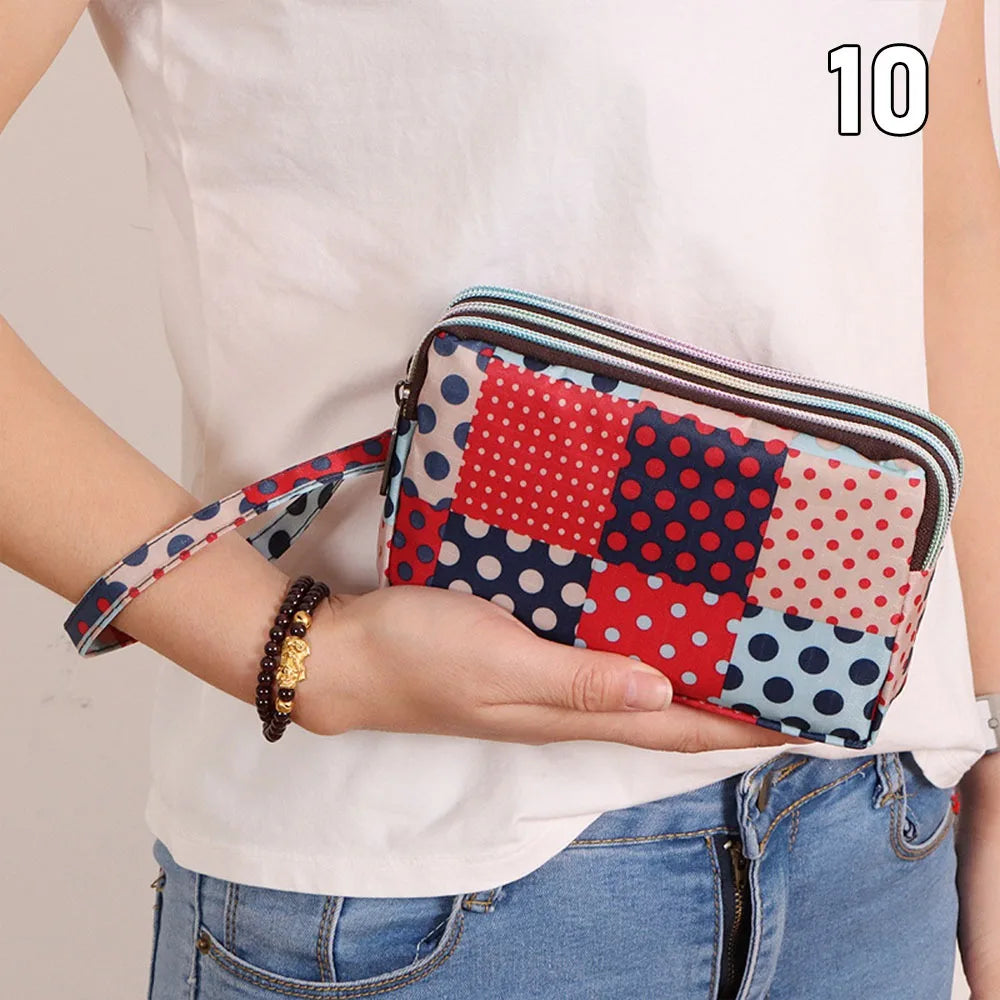 Flower Canvas Mini Wallet & Phone Pouch – image 7