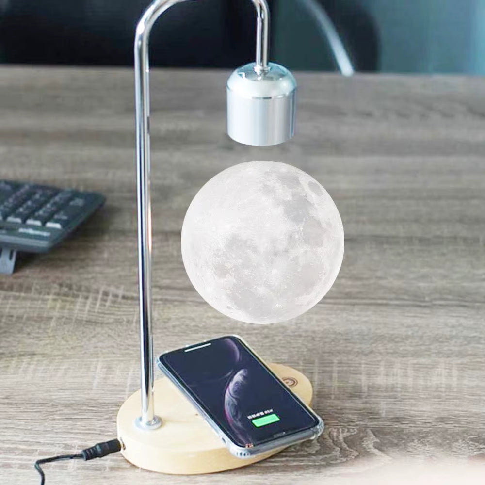 3D Floating Moon Lamp - Magnetic Levitation LED Night Light