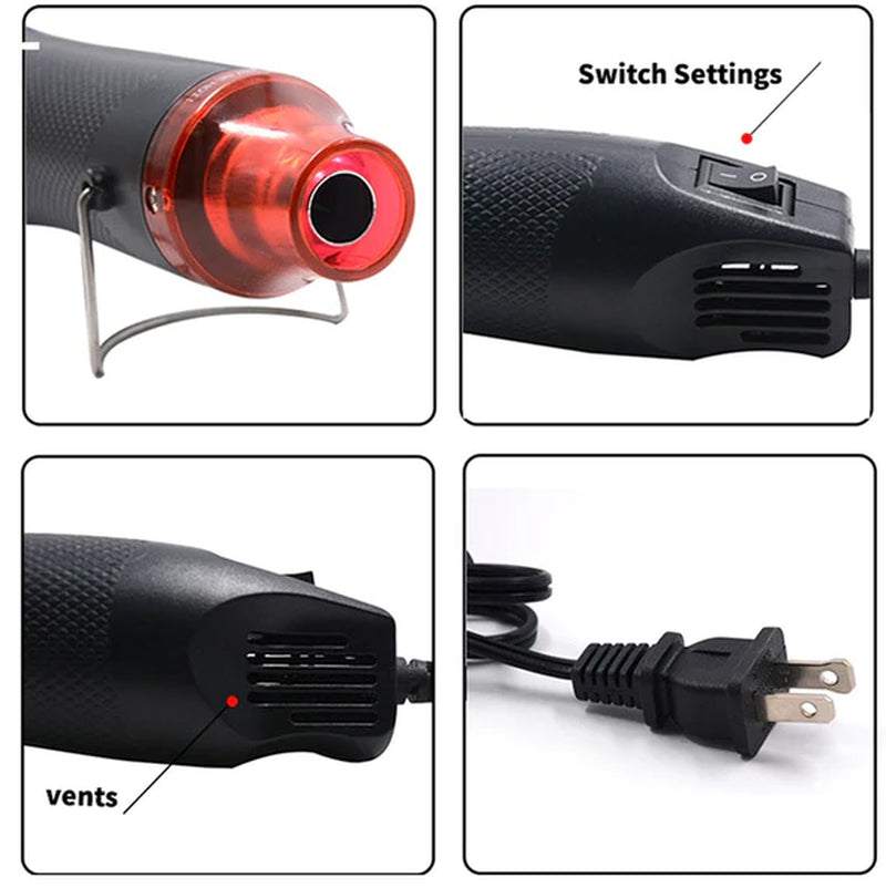 Mini Heat Gun for Crafts, Embossing & Shrink Wrap, US Plug – image 2