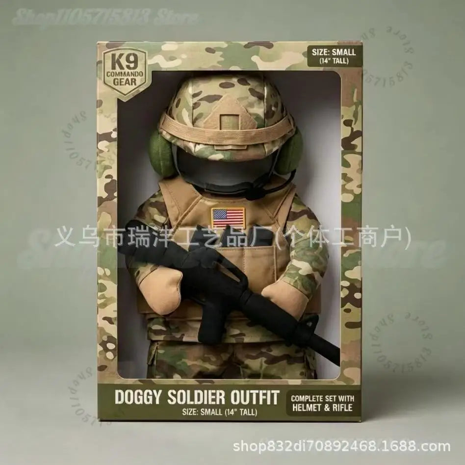 Dog Soldier Halloween Costume Tactical Harness with Helmet – image 4