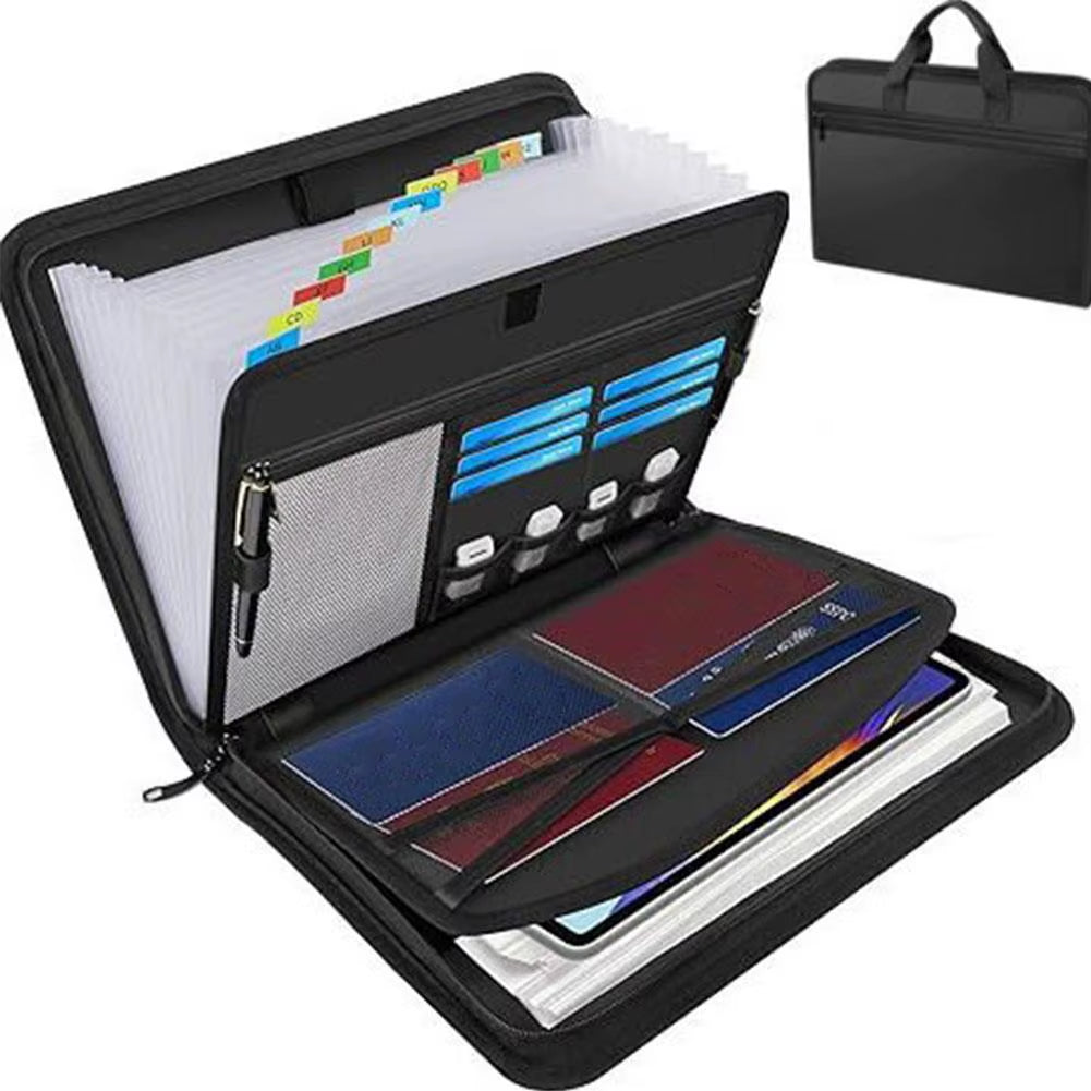 Fireproof Document Bag – A4 Expanding File Organizer with Handle – image 2