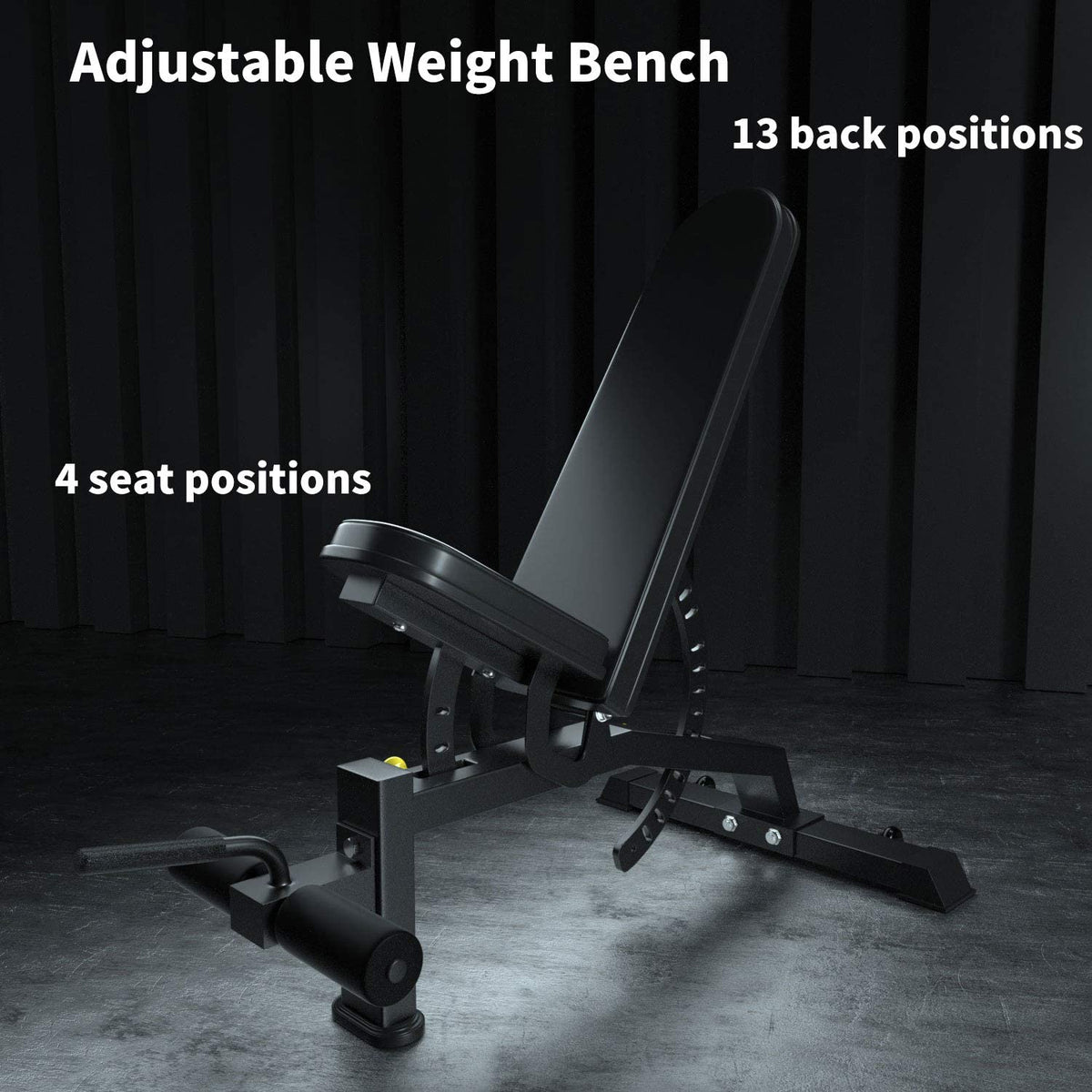 Adjustable Foldable Weight Bench with Caster Wheels – image 12